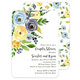 Yellow and Blue Corner Flowers Invitations Image 7 of 8